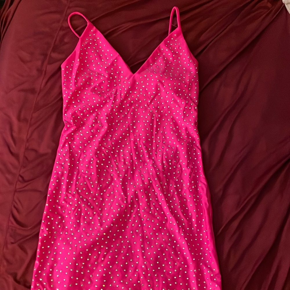 Hot Pink Barbie Rhinestone Dress